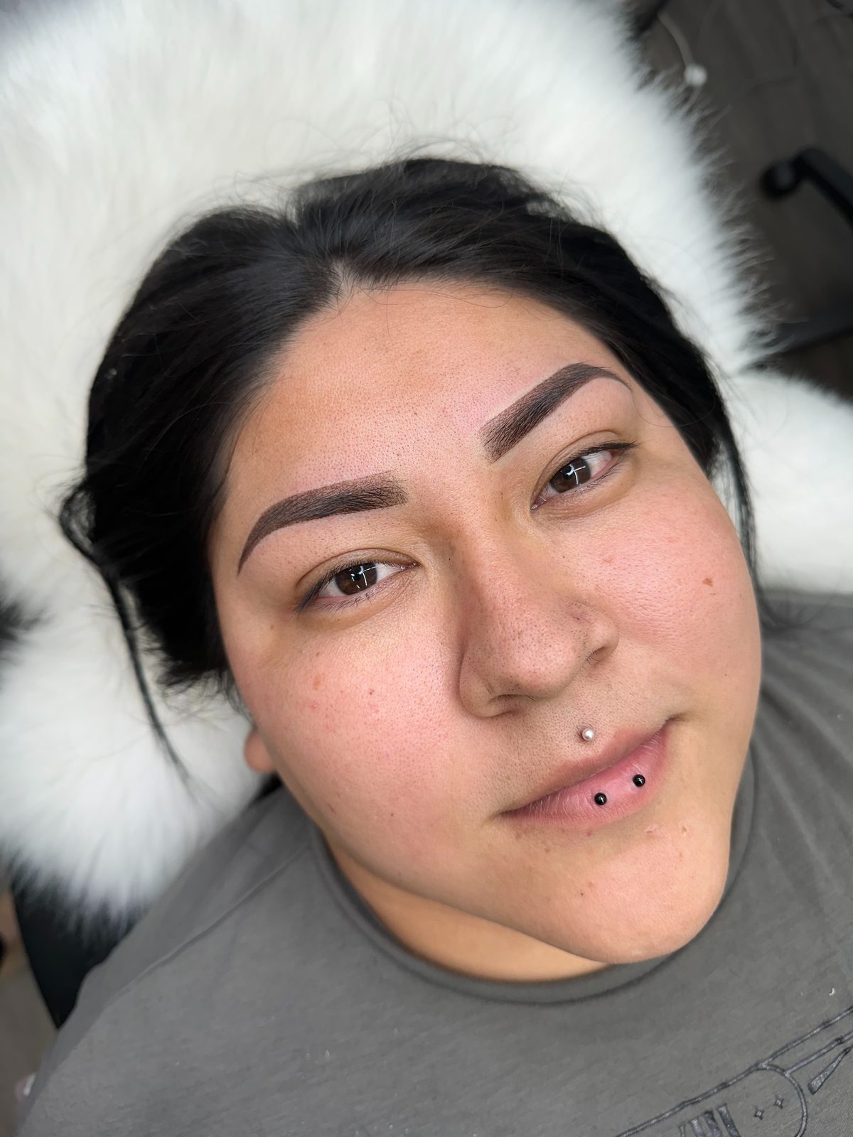 Ombré powder brows shaped and healed at Yen Beauty Haven